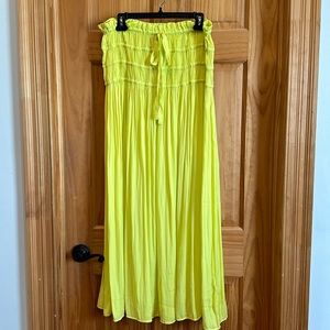NEVER WORN: Current Air, Los Angeles- Lime, Smocked Maxi Skirt